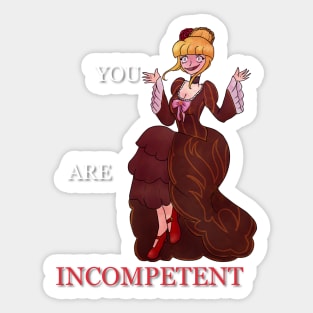 Umineko No Naku Koro Ni Beatrice You Are Incompetent Slogan Shirt And Others Sticker